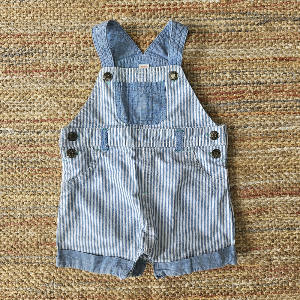 Cat & Jack Blue Striped Kids Overalls